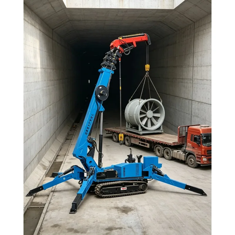 All Terrain Spider Crane 3T 5T Crawler Tracked Mobile Lifting Platform Wide Base Basket Optional Construction Spain Market OEM