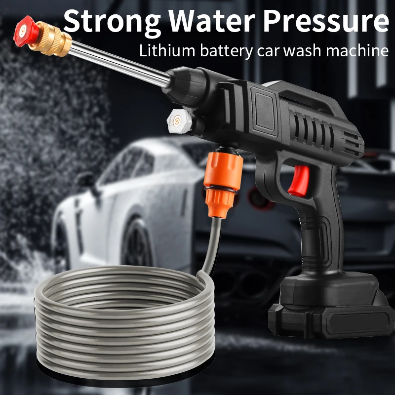 

Car Wash Water Gun Portable Wireless 0.4-0.5MPA High Pressure Cleaner Automatic Water Suction Multi Functional Nozzle