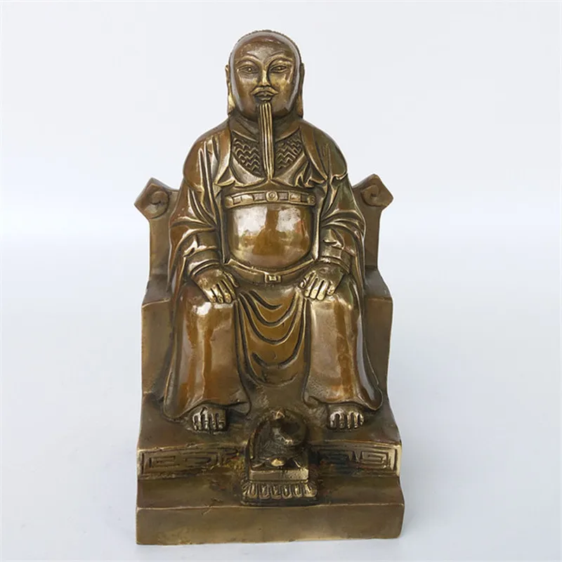 Pure copper statue of the Huangshige, True Martial God Xuanwu Patriarch, for worship in home shrines