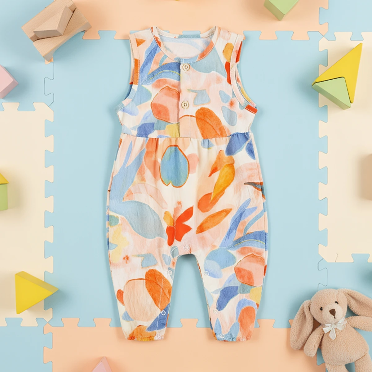 Baby-Mädchen-Strampler, Sommer, lässig, Vintage, ärmellos, weich, Kleinkind-Overalls, Kleidung