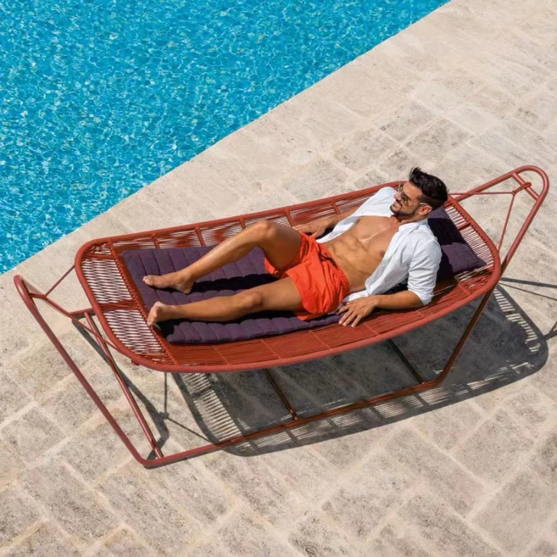 Luxury Italian Garden Chairs Ergonomic Waterproof Long Rattan Reclining Garden Chairs Beach Comfortable Sillas Balcony Furniture