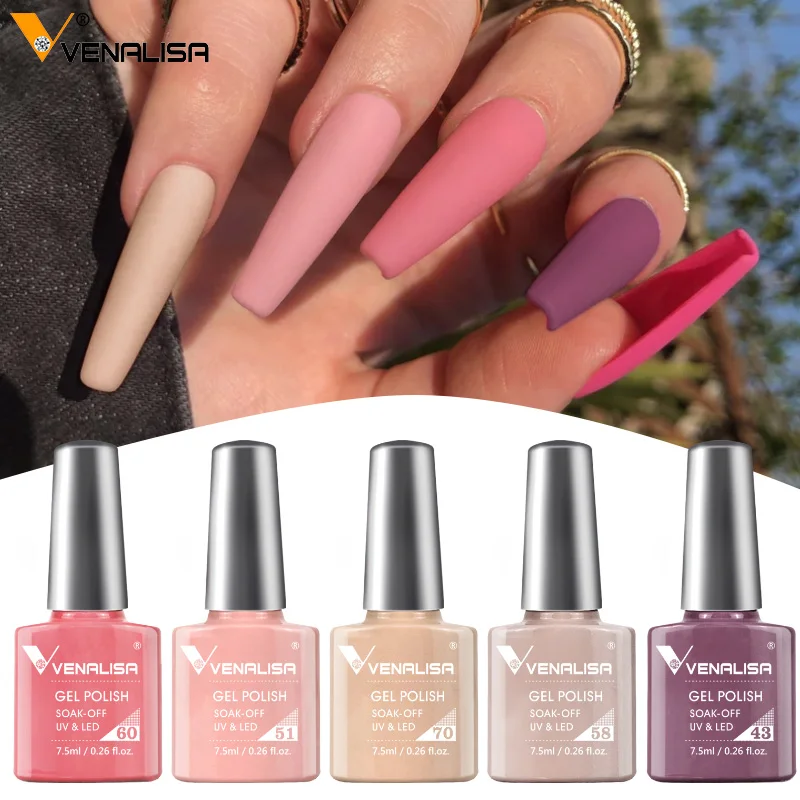 Venalisa nuevo gel polish UV LED soak off cobertura completa color magnífico manicura al por mayor esmalte de gel de larga duración 6