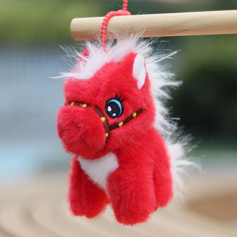 2026 Het Jaar van het Paard Sleutelhanger Feestcadeaus Pluche Paard Sleutelhangers op de Telefoon Nieuwjaar Sleutelhanger voor Tassen Nieuwjaarscadeaus