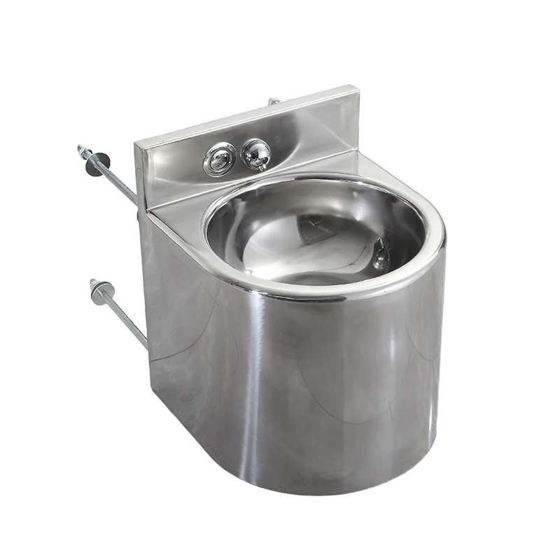 Factory-customized Wholesale Heavy-duty Modern Wall-mounted Stainless Steel 304 Eco-Friendly Hotel Use Washbasin Bathroom Sink
