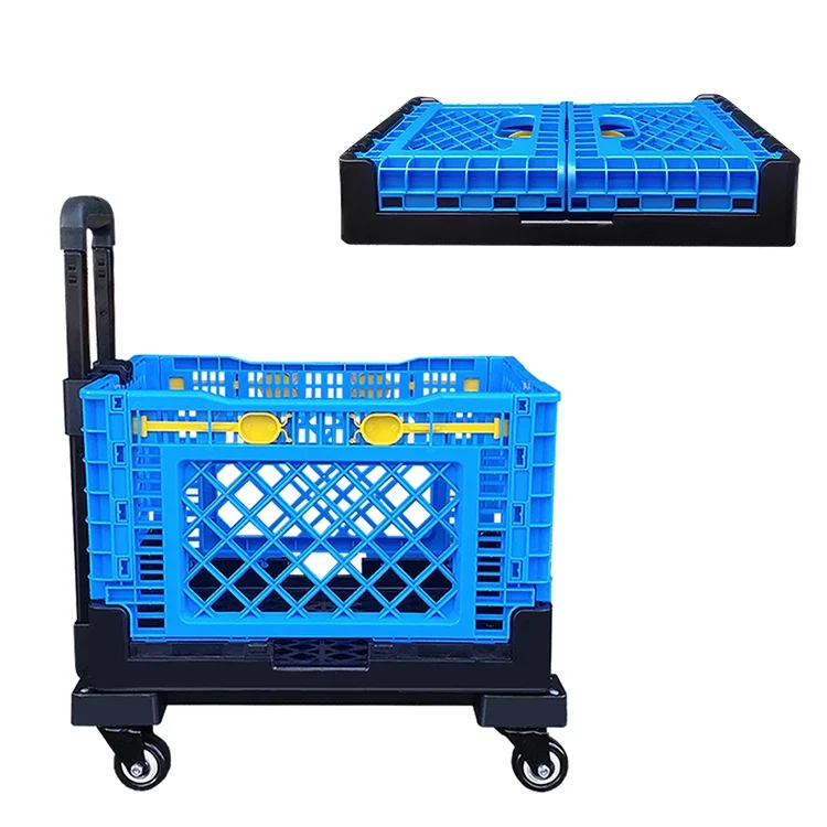 Multi-function Portable Universal Wheels Detachable Folding Shopping Trolley Cart With Telescoping Handle