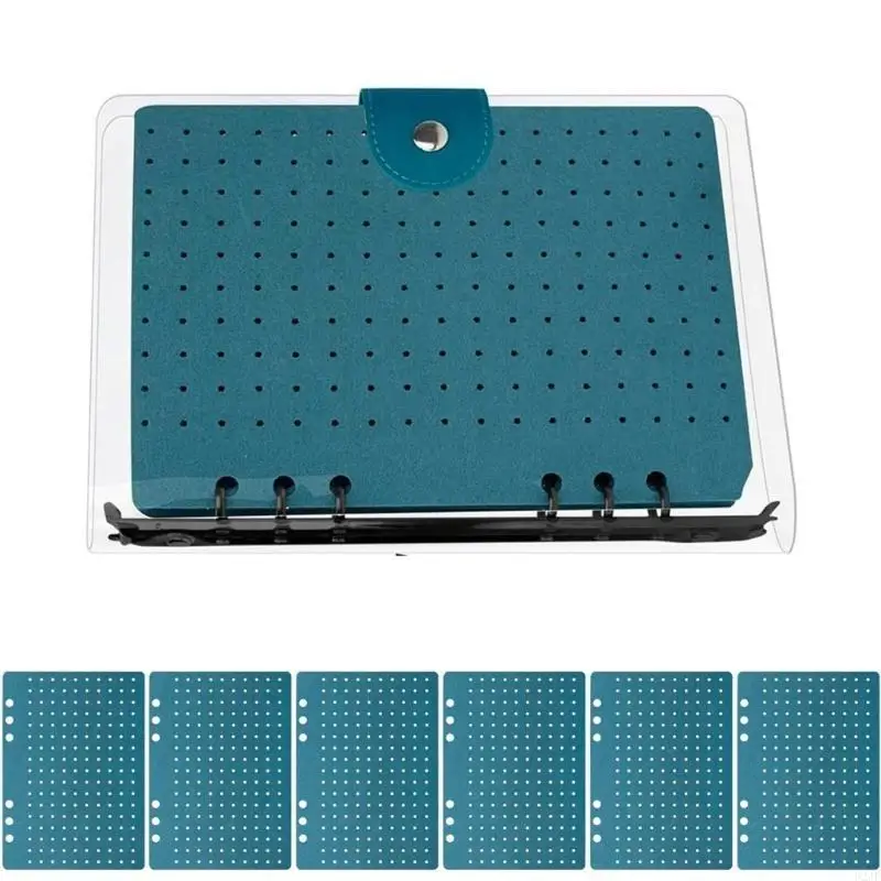 Multipurpose Jewelry Organizers Storage Album with 6 Felt Pages Portable for Storing Showcasing Pins and Brooches