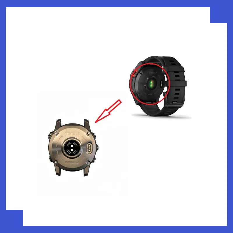 47MM Original Replacement Back Cover Case with Buttons for Garmin  Fenix 7 sapphire solar Smart Sports Watch