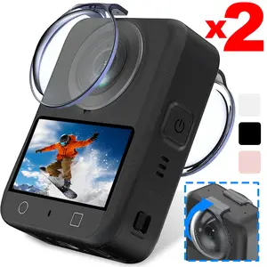 Bilashmart DJI Osmo 360 Optical Tempered Glass Camera Protector 9H Hardness Anti scratch Shockproof Lens Guard Protective Caps