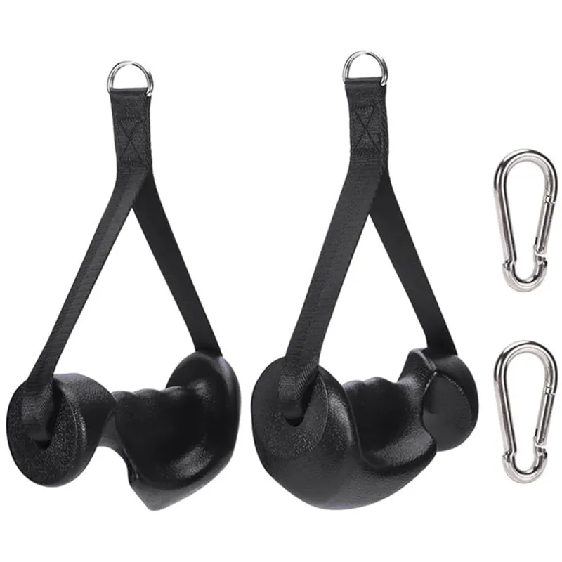 Cuerda para tríceps con mango ergonómico y resistente, accesorios de agarre para máquina de Cable de polea, banda de resistencia, sistema de tracción LAT, 1 par