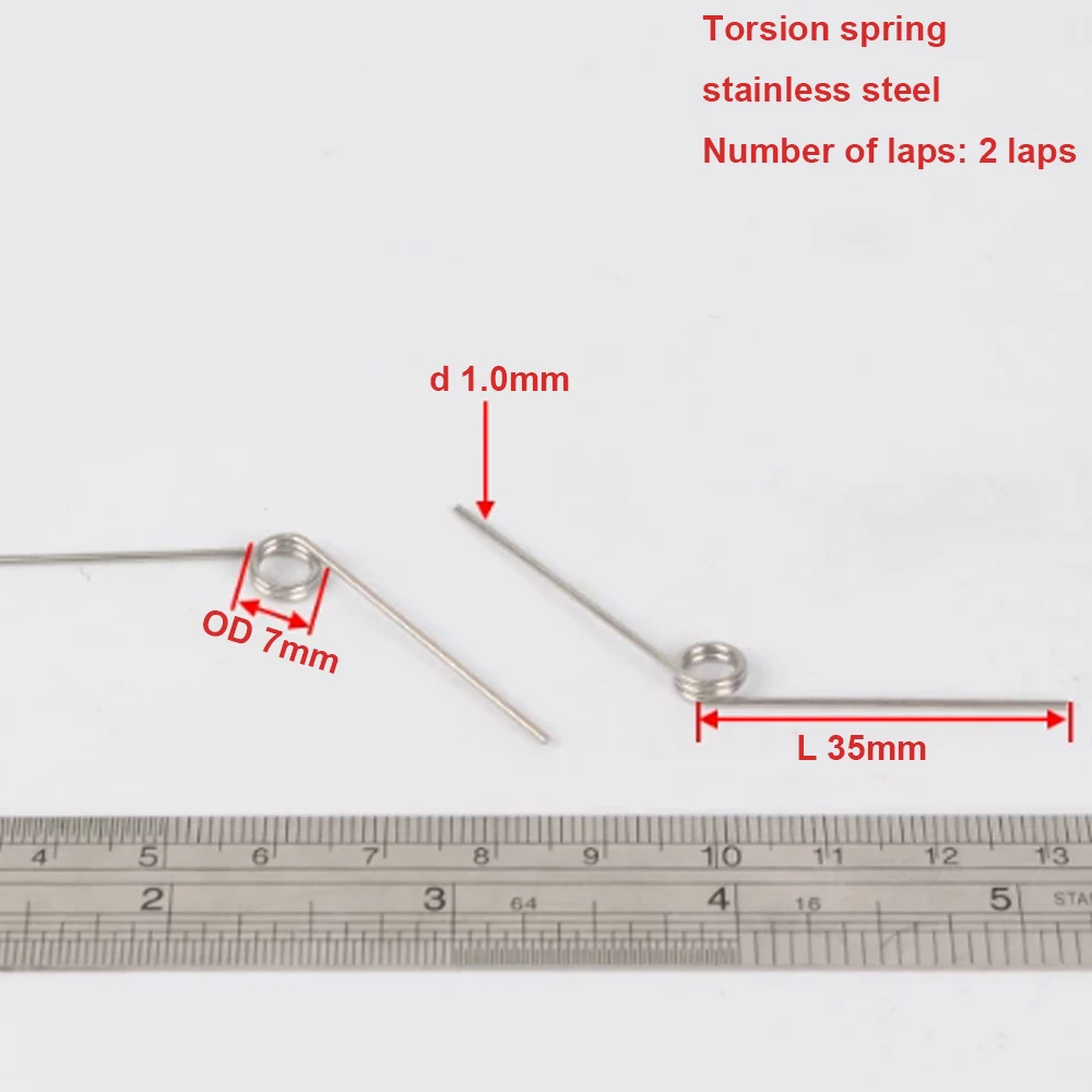 Return Spiral Special Shaped Spring Wire Diameter 1.0mm Stainless Steel Double Torsion Multi-Size Lightweight Rotation Spring