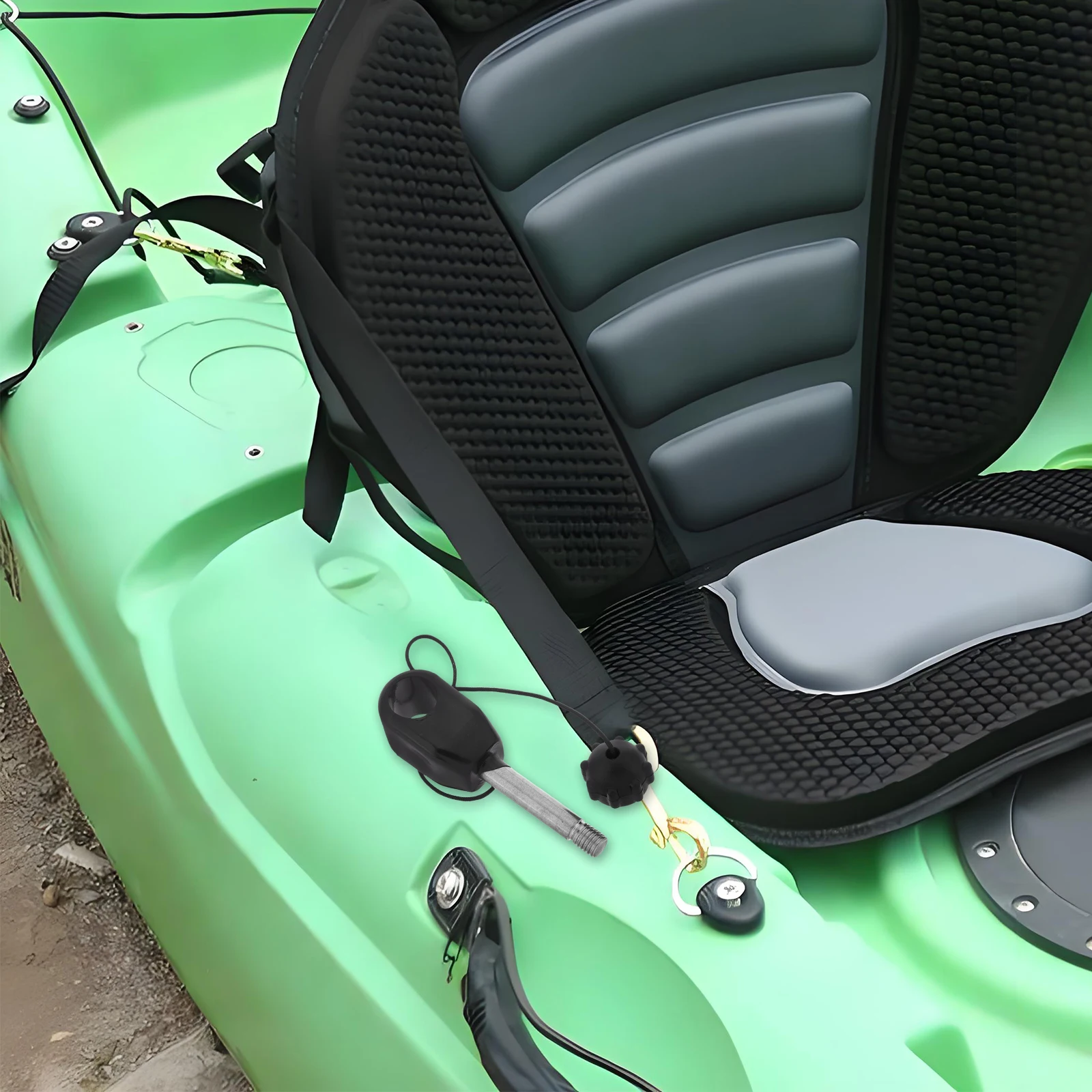 

Rubber Boat Accessories for Men Boating Paddle Holder Kayak Connector Canoe Black Fishing