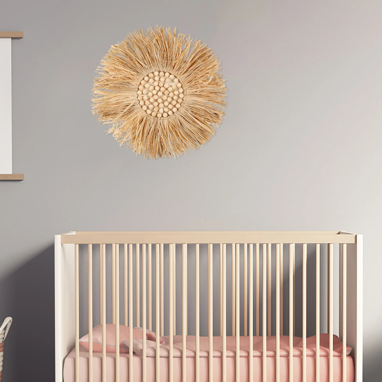 

Room Wall Hanging Decor Raffia Woven Pendant Nordic Style Wall Ornament Bedroom Home Decor Craft