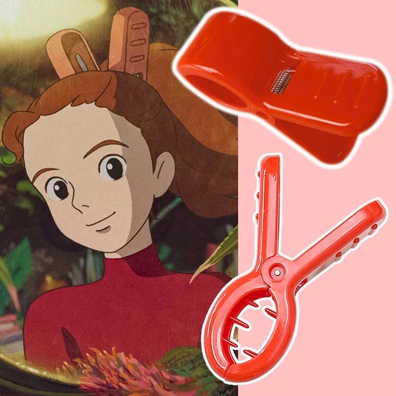 New Anime Arrietty Cosplay Shark Hair Clips For Women Cute Girl Large Acrylic Hair Claws Ponytail Hairpin Headwear Gift