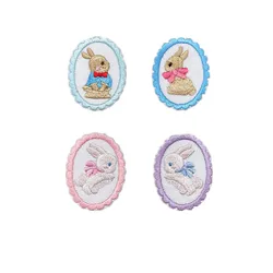 High Quality and Cute New Rabbit Embroidery Patch Handmade DIY Small Cartoon Decoration Accessories
