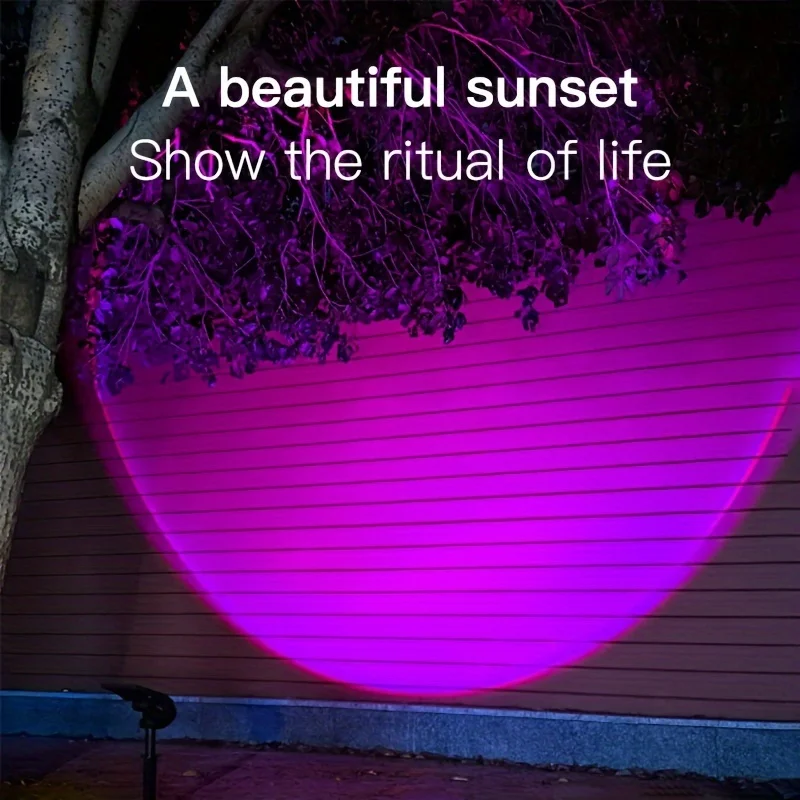 

LED Outdoor Waterproof Solar Spotlight Sunset Atmosphere Light Landscape Path Spotlight Lawn Lamp for Wall Yard Terrace Garden