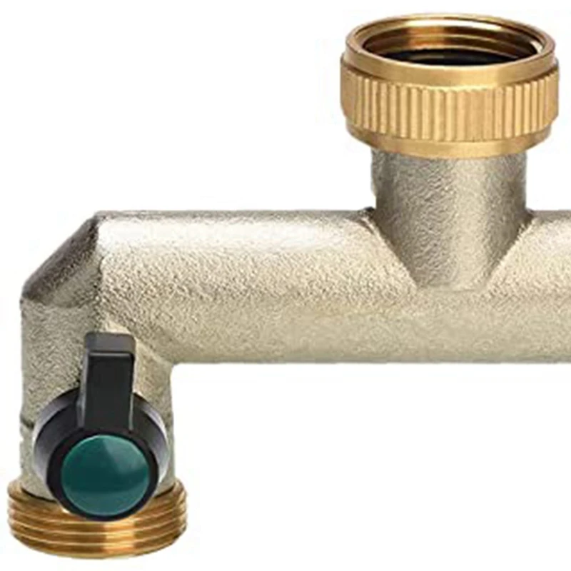 Spare Parts 2 Path Valve For Garden Kitchen Tap, Brass Water Distributor Twice With A Ball Tap, European Standard Inside