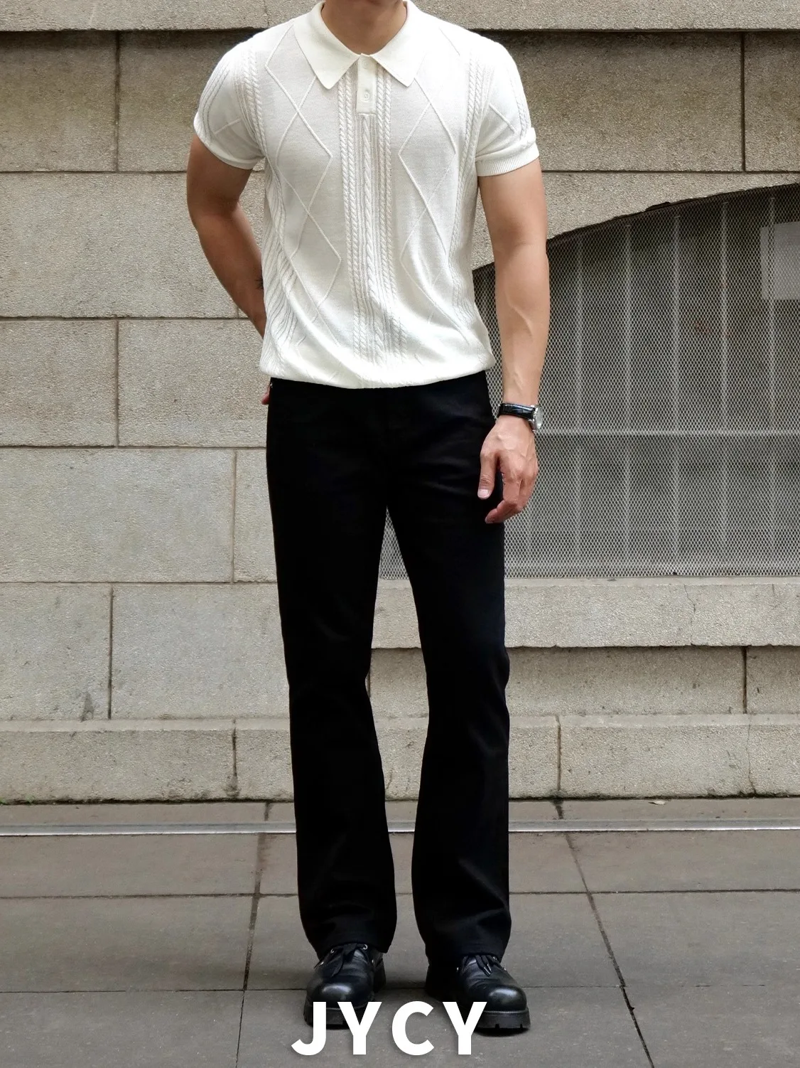 

Мужские джинсы American Retro: свободные прямые брюки из чистого хлопка с легким клешем, средней/высокой посадкой