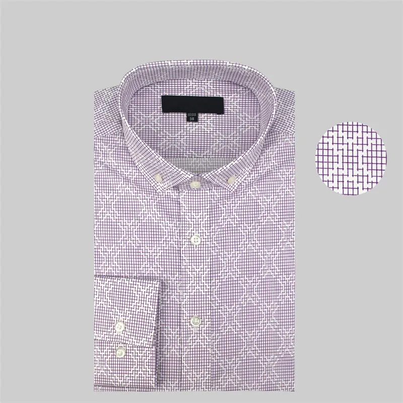 

Pure Cotton Long Sve Casual Print irt Stand Collar Busin Casual Men's Spring New Sle Comfortable Fit Floral Pattern