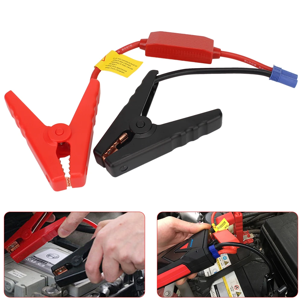 For Car Trucks Universal Starting Device Emergency Battery Jump Cable Clamps Jump Starter Alligator Clip 12V