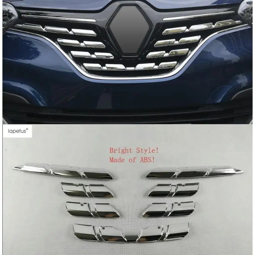 

Lapetus Accessories For Renault Kadjar 2016 2017 2018 Front Face Grille Grill Lid Streamer Molding Cover Kit Trim 7 Pcs / Set