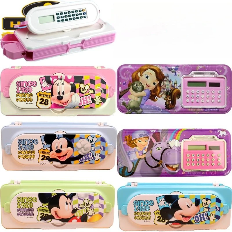 

New Style Kawaii Princess Saophia with Calculator Large Capacity Stationery Box Applicable Students Holiday Gifts Birthday Gift