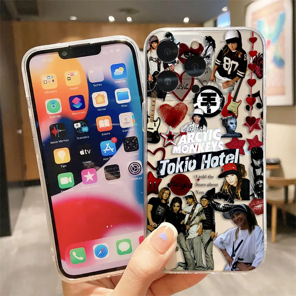 

t-Tokio Hotel Tom Kaulitz Clear Phone Case For Redmi K40 K60 15C 14C 13C 13 12 12C 10 10C 10A 9 9C 9T 9A 8 7 A1 A2 A3 A5 Shell