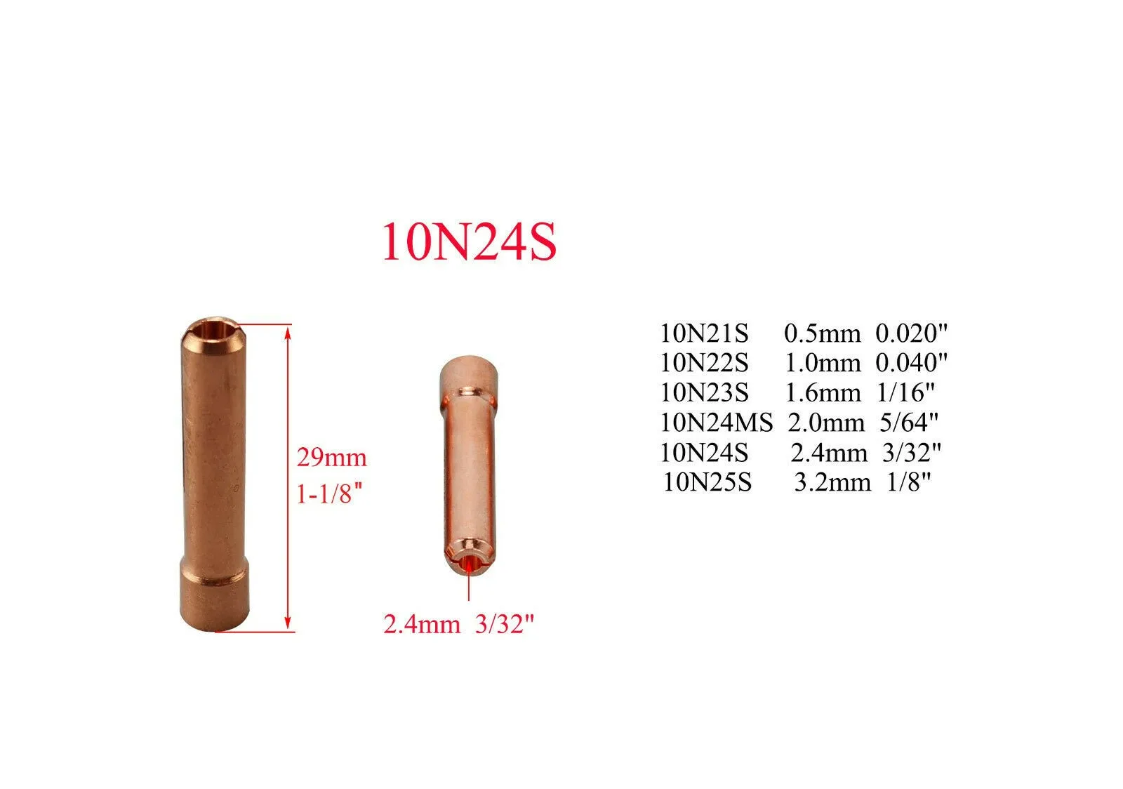 Imagem -06 - Acessórios para Ferramentas Tig Gás Lens 17gl332 10n24s 32 & Tig Collet Kit db sr wp 17 18 26 Alta Qualidade 20 Peças