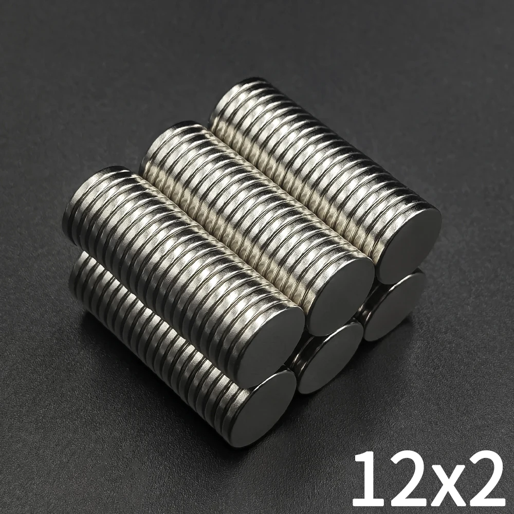 超強力な丸型ネオジム磁石,20個,50個,12mm x 2mm,n35