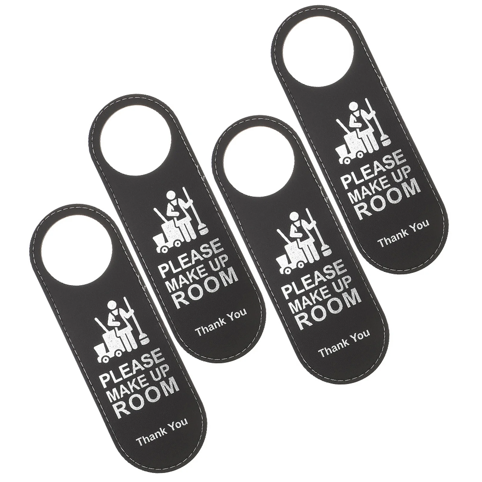 

4Pcs Hotel Door Signs Double-Sided Durable Do Not Disturb Make Up Room Door Hanger Sign for Hotel Bar Coffee Shop Club