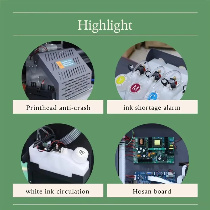 Roll to Roll Digital Inkjet A1 60cm Paper Sheet Roll Label Printer Equipped With Varnish Function