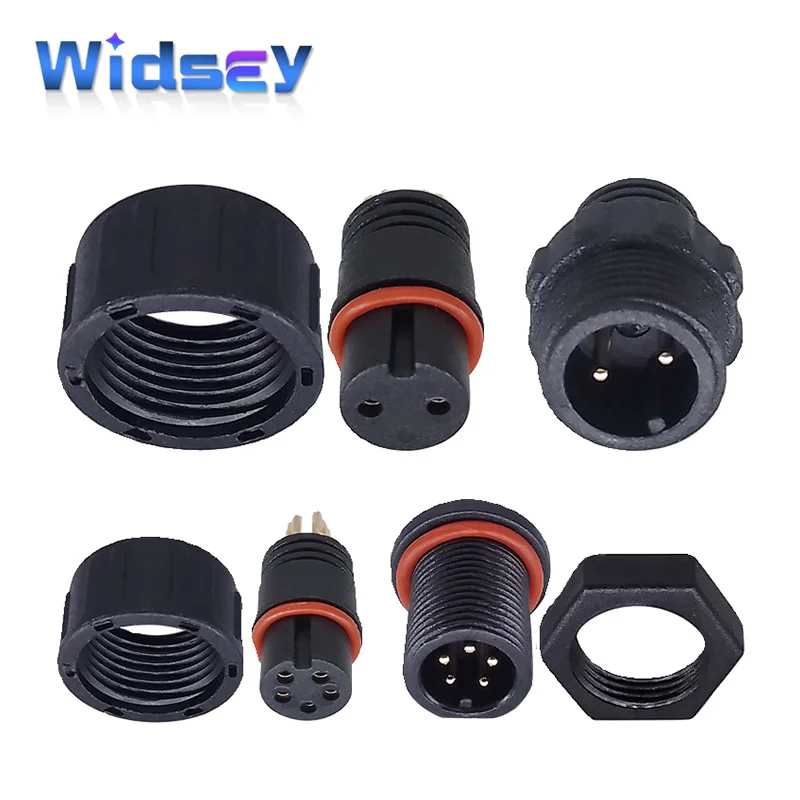 M8 2/3/4/5pin Docking/Panel Type Aviation Plug Gold-plated Terminals Male Female Waterproof Solder Connection m8 Solid Pin