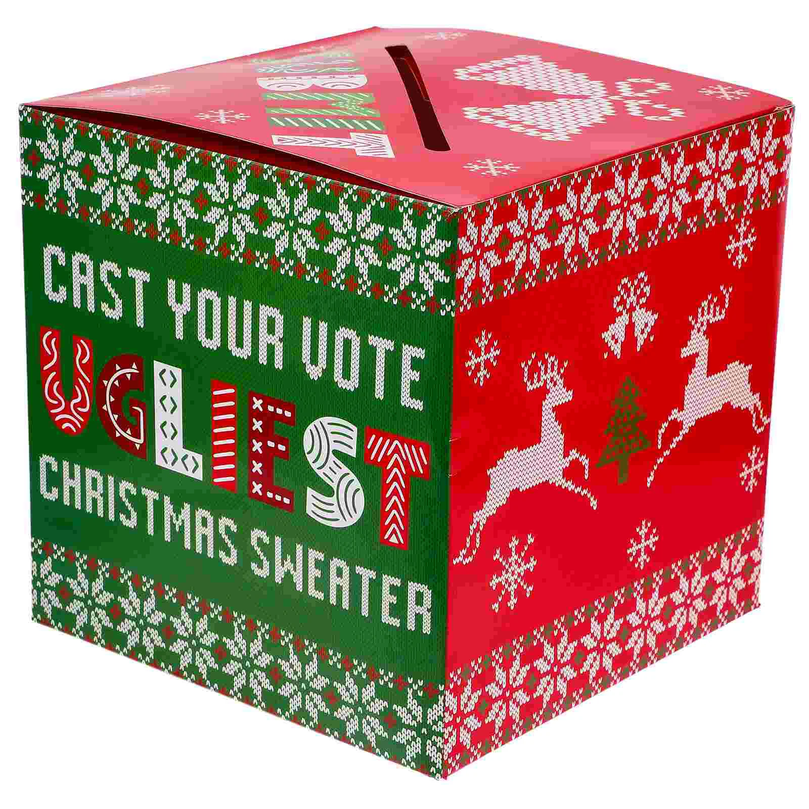 

Christmas Ballot Box Boxes Raffle Ticket Container for Raffles Containers Tickets