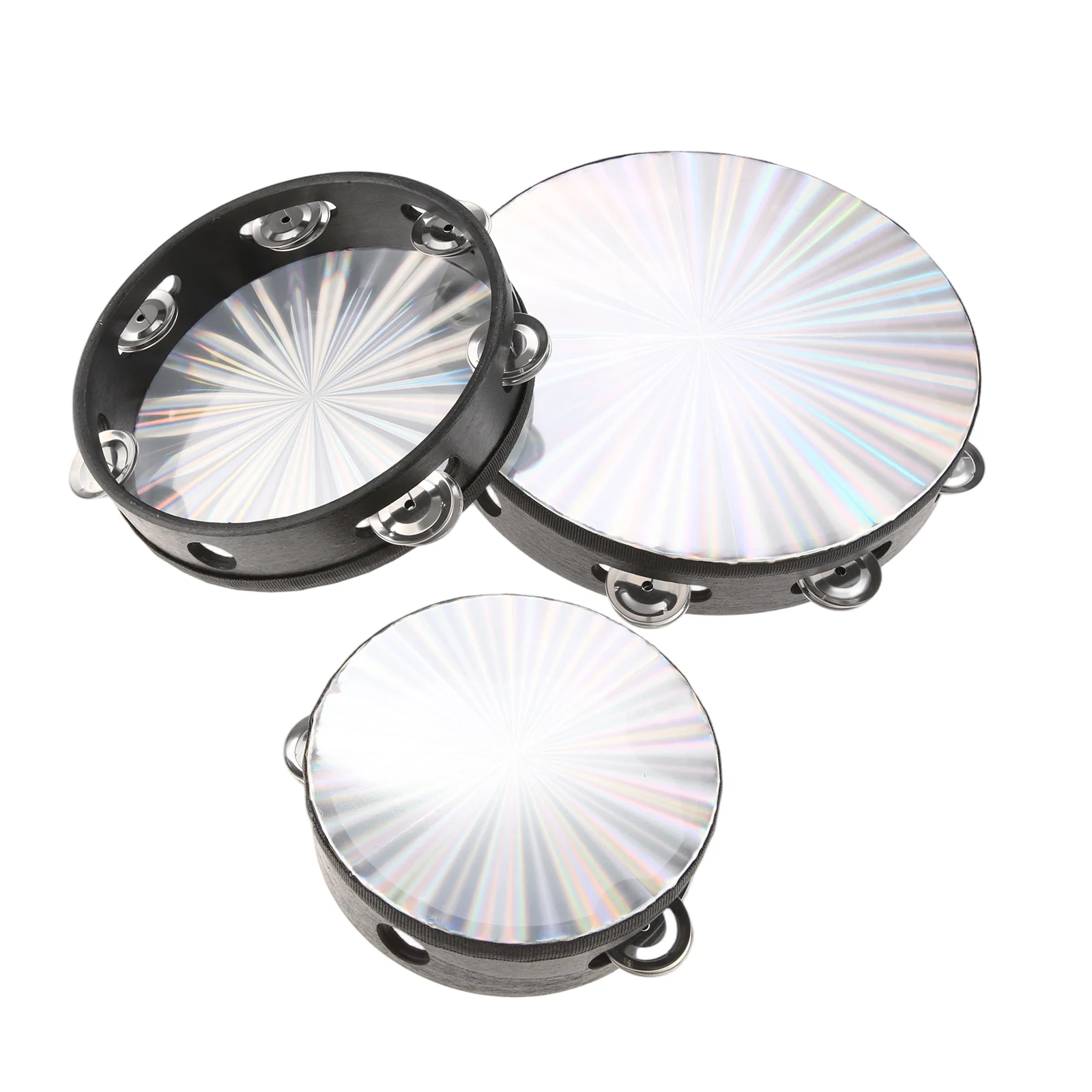 1Set Radiant Tambourine Hand H - Tambourine Hand Drum 评论和价格