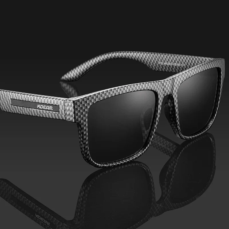 2024 KDEAM nuevas gafas de sol polarizadas para hombres lentes de protección UV400 marco negro gris gafas de sol de conducción gafas de pesca