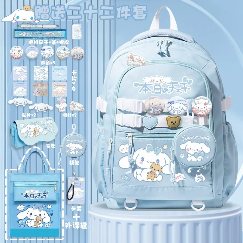 Mochila Kawaii antirrobo de dibujos animados de Anime, bolsa ligera de gran capacidad, alfileres bonitos, regalos estéticos de viaje, novedad de 2024