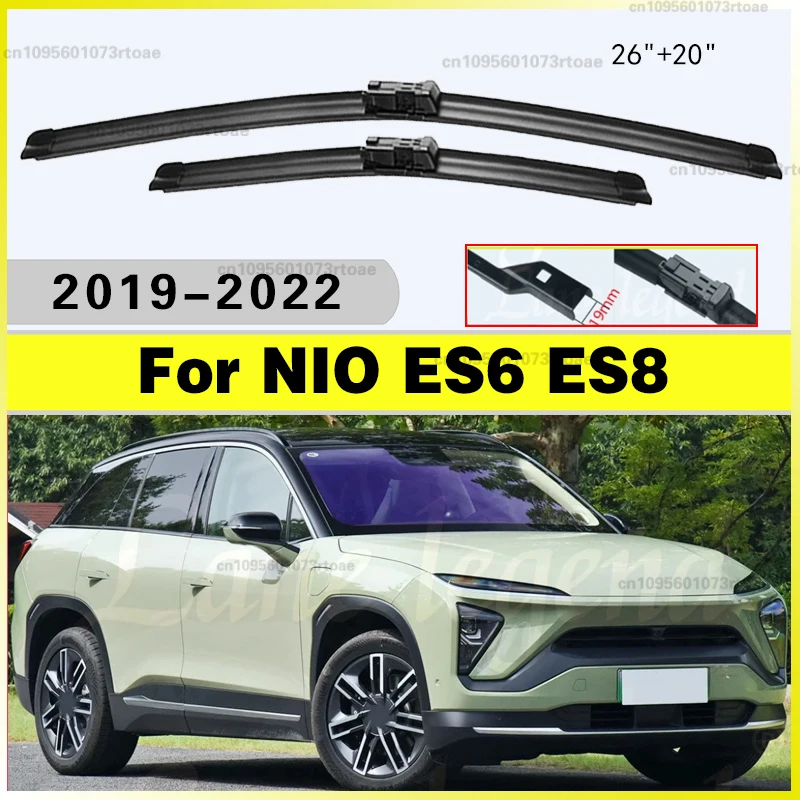 

Wiper Blade Soft Rubber Windscreen Windshield Rain Brush 26"+20" Car Accessories For NIO ES6 ES8 2019 2020 2021 2022 Car Front
