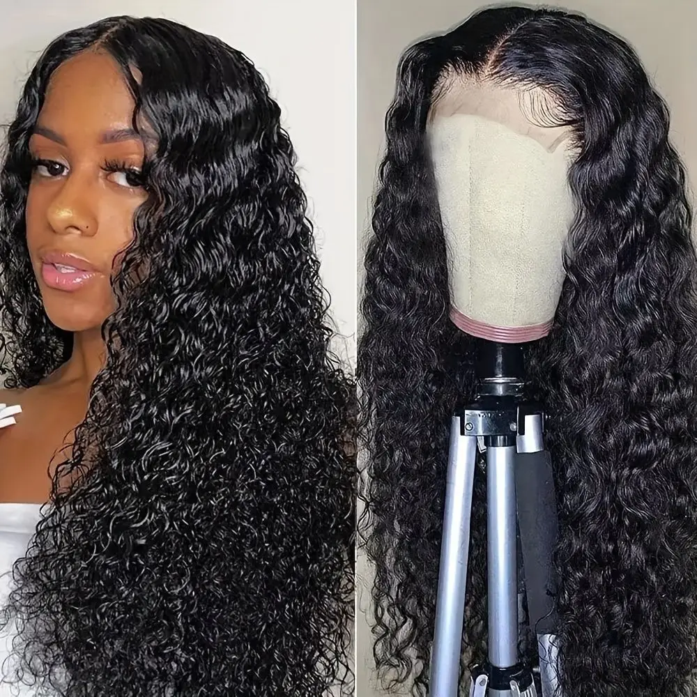 Perruque Lace Front Wig Naturelle Ondulée, Cheveux Humains, 13x6, 30-34 Pouces, 13 Tages, Densité 200, Transparent HD