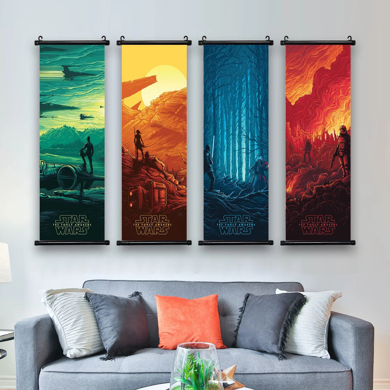 Disney Star Wars Poster Movie Wallpaper Hanging Scroll Wall Artwork Canvas Painting Picture Print Home Room Decoration Art Gift