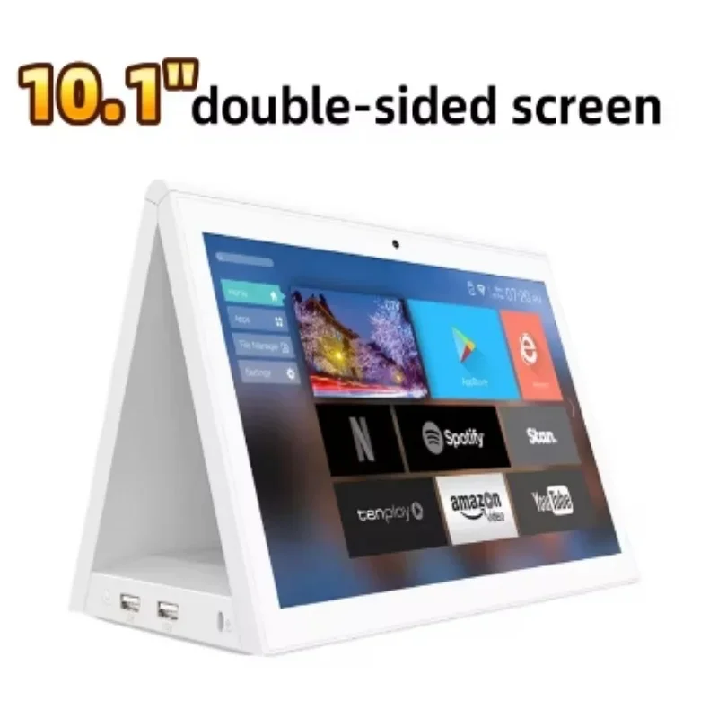 Layar Dua Sisi Android 10.1 Inci Tampilan Dua Sisi Layar Yang Sama Tampilan Yang Sama Mesin All-In-One Layar Yang Sama Dis Berbeda
