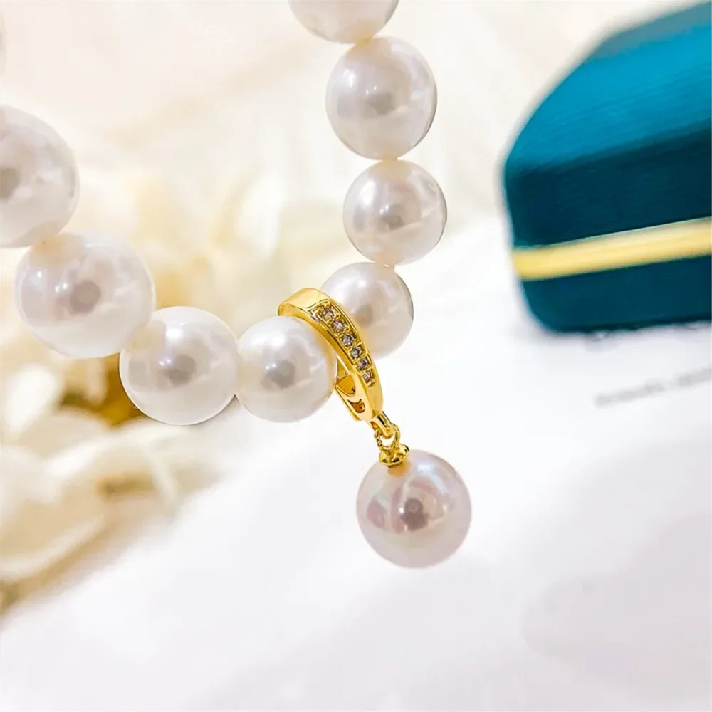 

925 Stamped Alloy Gold Plating Pearl Pendant Setting DIY Jewelry Findings, Craft Supplies for Handmade Pendant Accessory