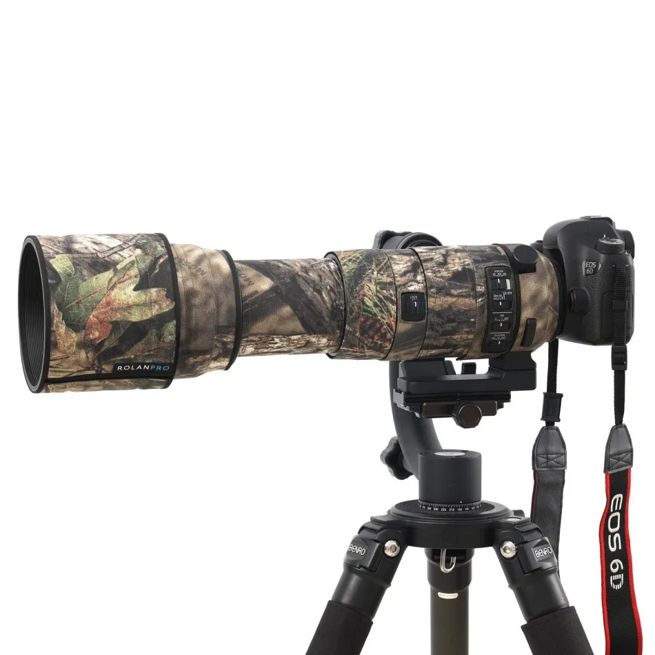 ROLANPRO Waterproof Lens Camo Coat for Sigma 150-600mm F5-6.3 DG OS HSM Sports For Canon or Nikon mount Protective Sleeve Case