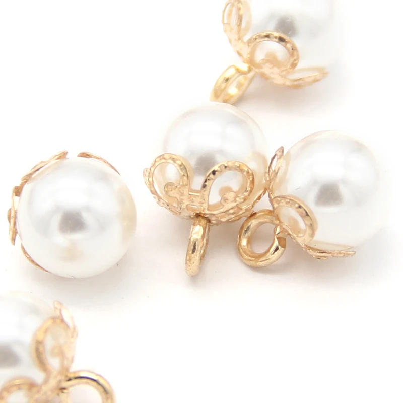 

DOTOLLE 250Pcs 10mm White Pearl Buttons and 250Pcs Black Pearl Buttons
