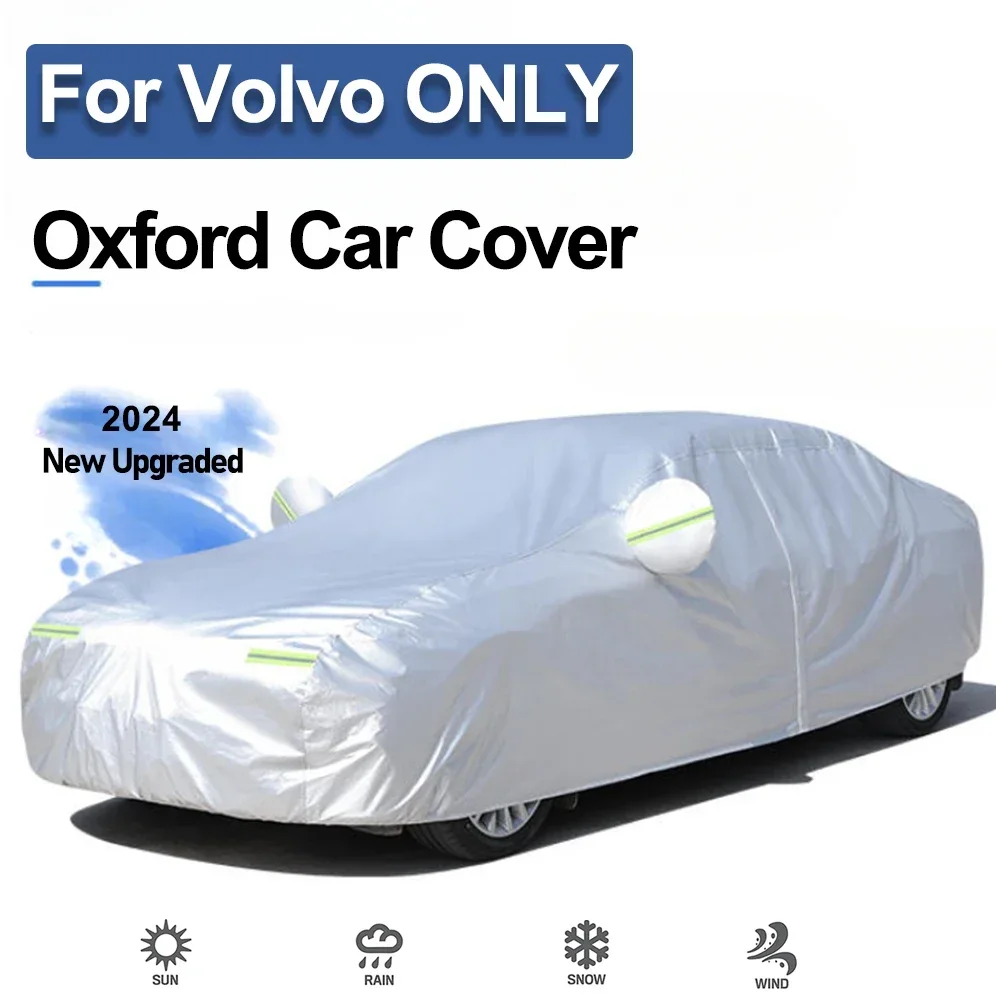 غطاء سيارة لفولفو EX90 XC90 XC40 XC60 V60 V90 S60 S90 C30 S40 V40 أكسفورد غطاء مقاوم للماء الغبار المطر الثلوج اكسسوارات السيارات