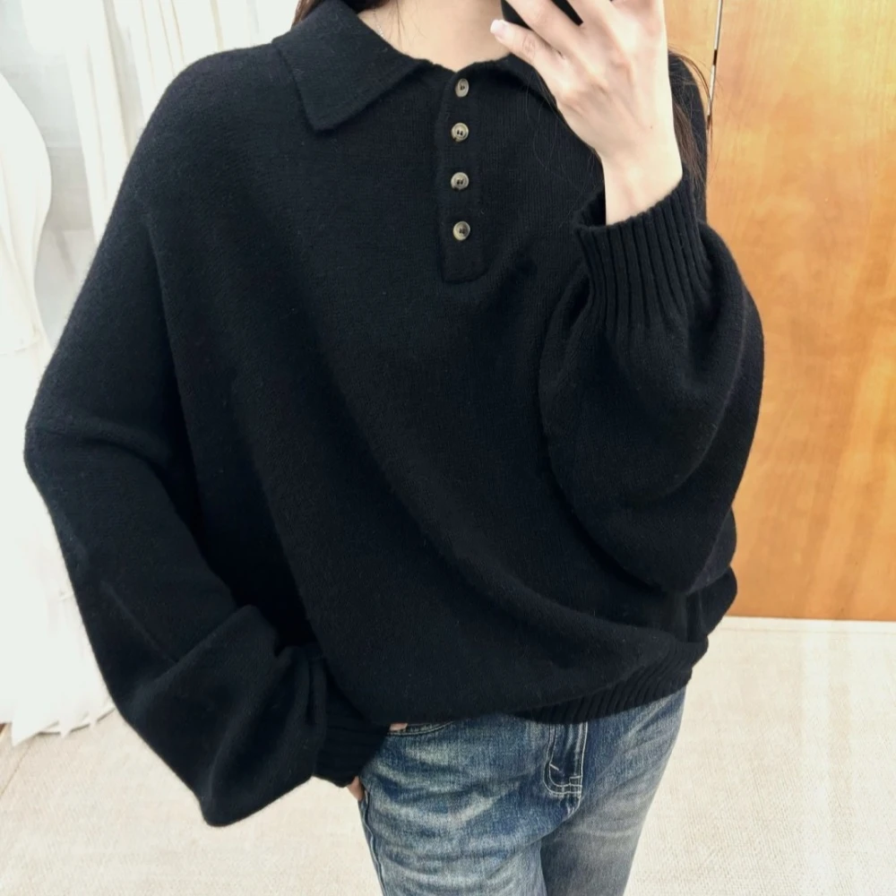 

Drop Shoulder Cashmere Sweater Knitted Pullovers for Women