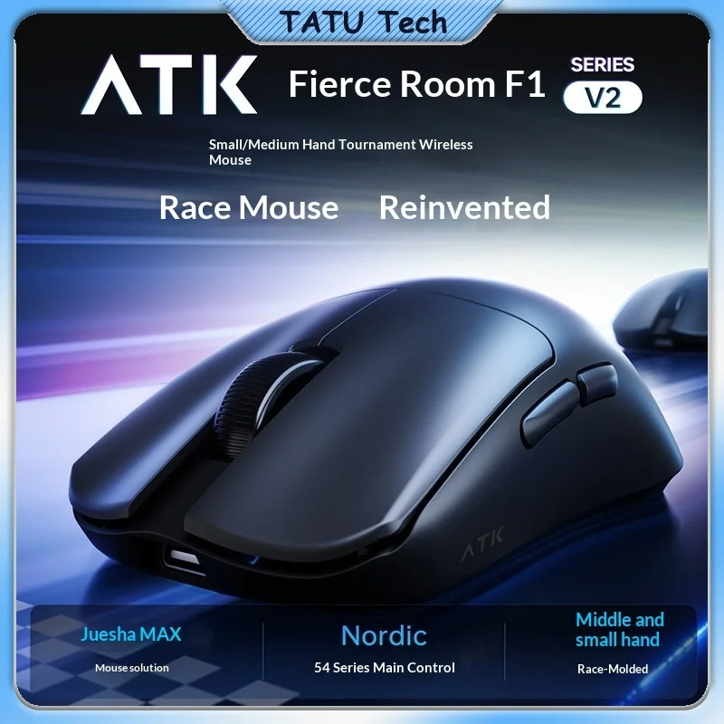 ATK F1 V2 Ultimate / Extreme Wireless Gaming Mouse Lightweight 39g PAW3950 Ultra Sensor For Medium Small Hands FPS Game