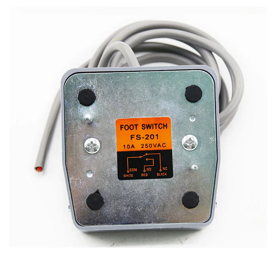 Interruptor de pé 220v TFS-201 interruptor de pé com fio pedal interruptor regulador máquina ferramenta acessórios interruptor de controle de plástico
