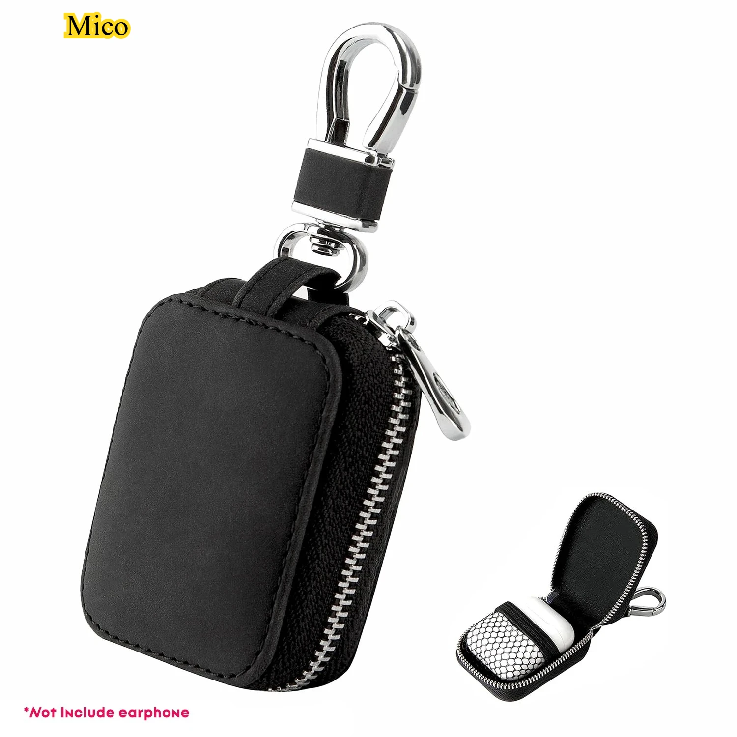 

Leather case, Bluetooth earphone protective case, dustproof, waterproof, drip proof, scratch proof travel earphone bag
