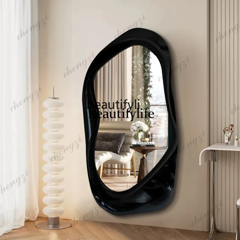French Dressing,Special-Shaped Mirror American Style, Fitting Mirror Wall Hanging Light Luxury Bedroom Wall Hanging Floor Mirror