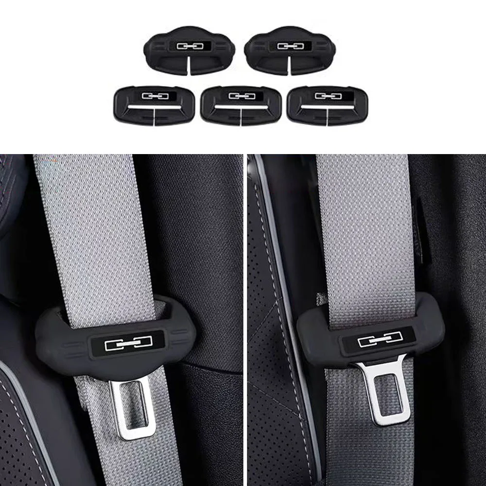 

Подходит для BYD Formula Leopard 5 2024 2025, вставка для ремня безопасности, силиконовый защитный чехол, зажим для сиденья, аксессуары для украшения интерьера