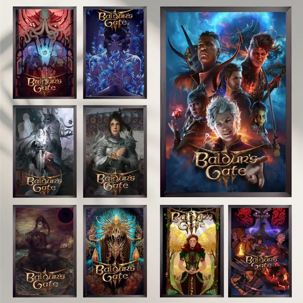Game B-Baldur’s gate 3 Poster HD Versatile Waterproof Wall D